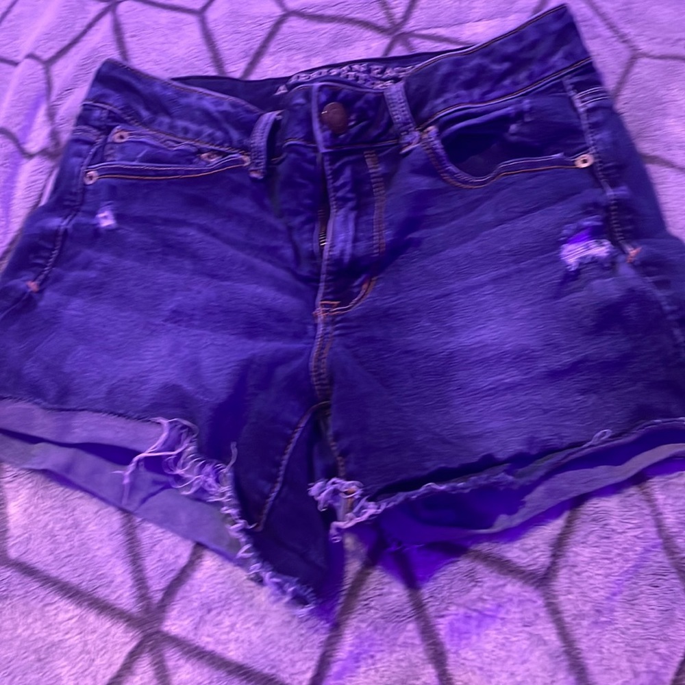 blue jean shorts